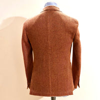 Giacca Doppiopetto Uomo Breras Corallo in lana Spigata – Made in Italy 🇮🇹