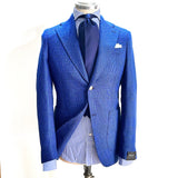 Giacca Breras in lana blu Principe di Galles – blazer uomo a due bottoni