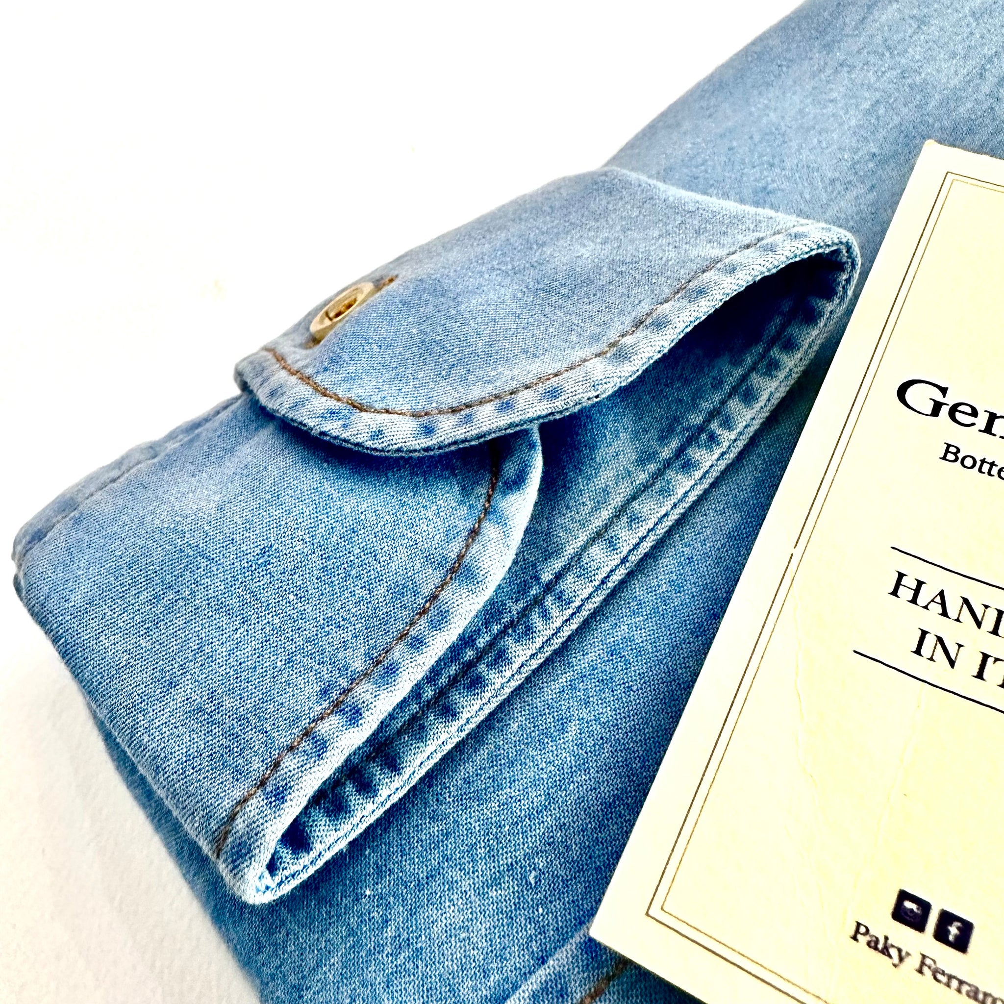 Camicia Uomo in Chambray Denim – Collo Francese | Made in Italy 🇮🇹