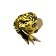 Cravatta Sartoriale con fantasie  colore Giallo oro