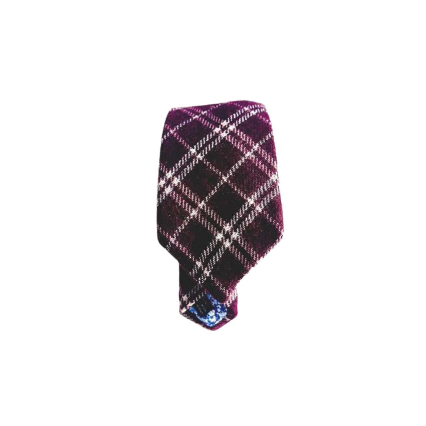 Cravatta Sartoriale in Lana a Quadri – Bordeaux e Bianco | Made in Italy