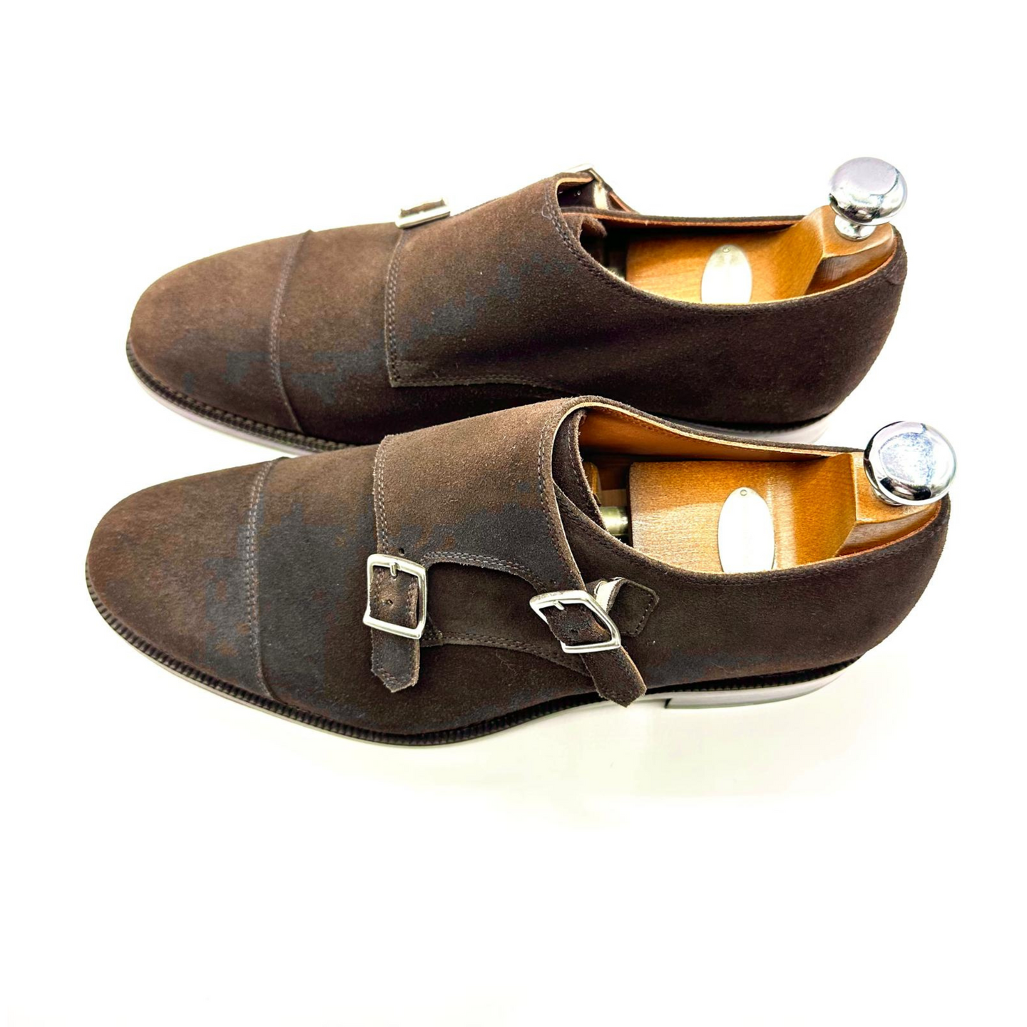 Scarpe Artigianali Doppia Fibbia in Camoscio – Made in Italy 🇮🇹