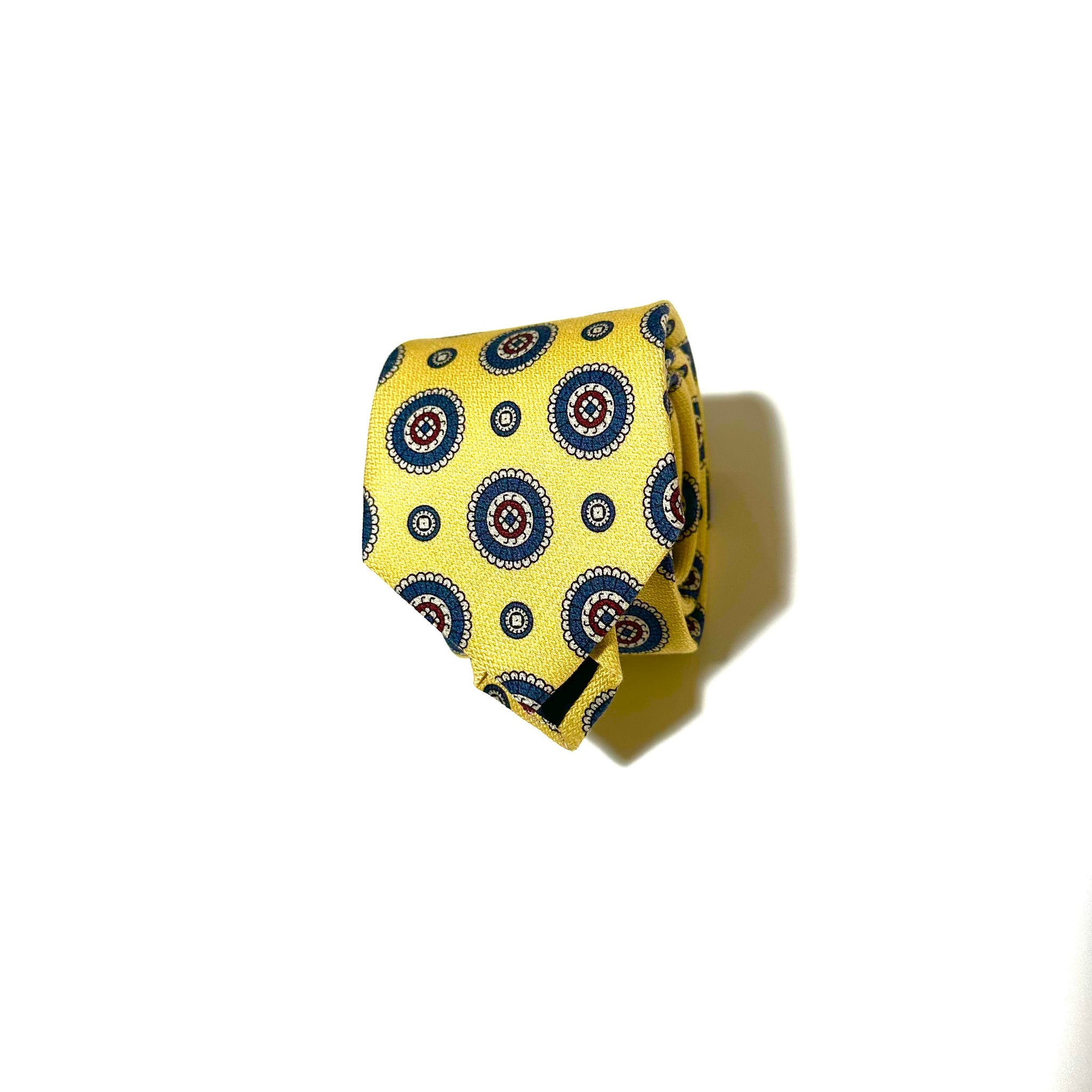 Cravatta Sartoriale con fantasie  colore Giallo oro