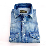 Camicia in Jeans Texana con Bottoni a  Pressione in Madreperla – Chesapeake’s