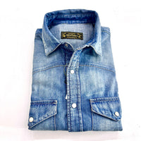 Camicia in Jeans Texana con Bottoni a  Pressione in Madreperla – Chesapeake’s