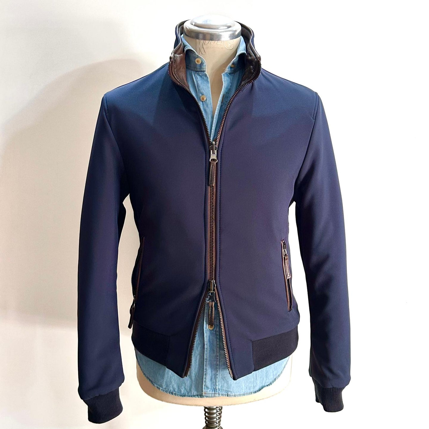 Giubbotto Uomo Double-Face in Pelle Marron Glace ‘– The Jack Leathers