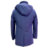 Giacca Uomo BRERAS in Tessuto Tecnico Blu Idrorepellente con Cappuccio Removibile