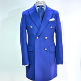 Cappotto sartoriale BRERAS in cashmere – Blu royal Made in Italy