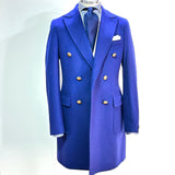 Cappotto sartoriale BRERAS in cashmere – Blu royal Made in Italy