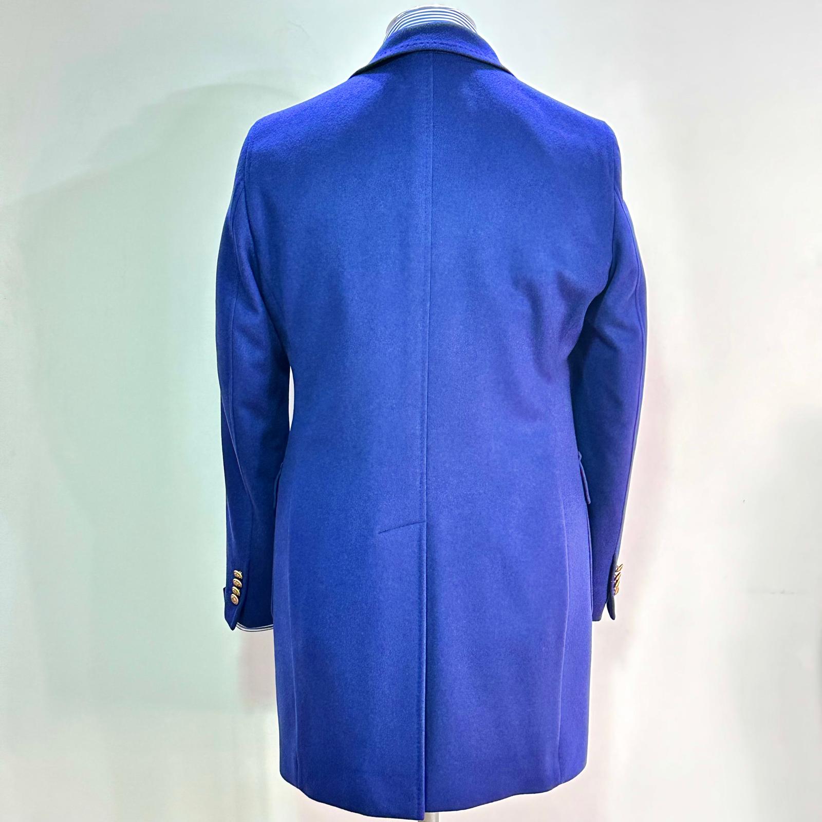 Cappotto sartoriale BRERAS in cashmere – Blu royal Made in Italy