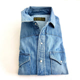 Camicia in Jeans Texana con Bottoni a  Pressione in Madreperla – Chesapeake’s