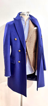Cappotto sartoriale BRERAS in cashmere – Blu royal Made in Italy