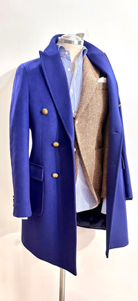 Cappotto sartoriale BRERAS in cashmere – Blu royal Made in Italy