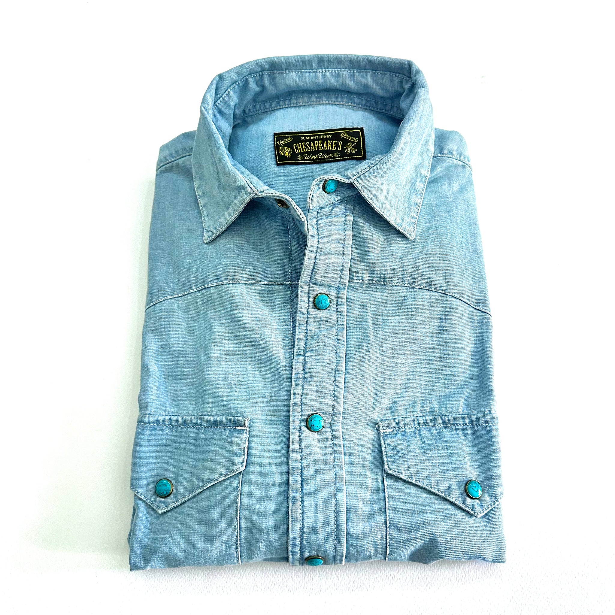Camicia Uomo WESTERN CHAMBRAY – COLLO ITALIANO - CHESAPEAKE’ S’