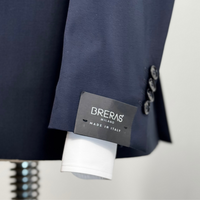 Abito Monopetto Uomo Breras Blu – Lana Tasmania 100%, Rever Ampio | Made in Italy