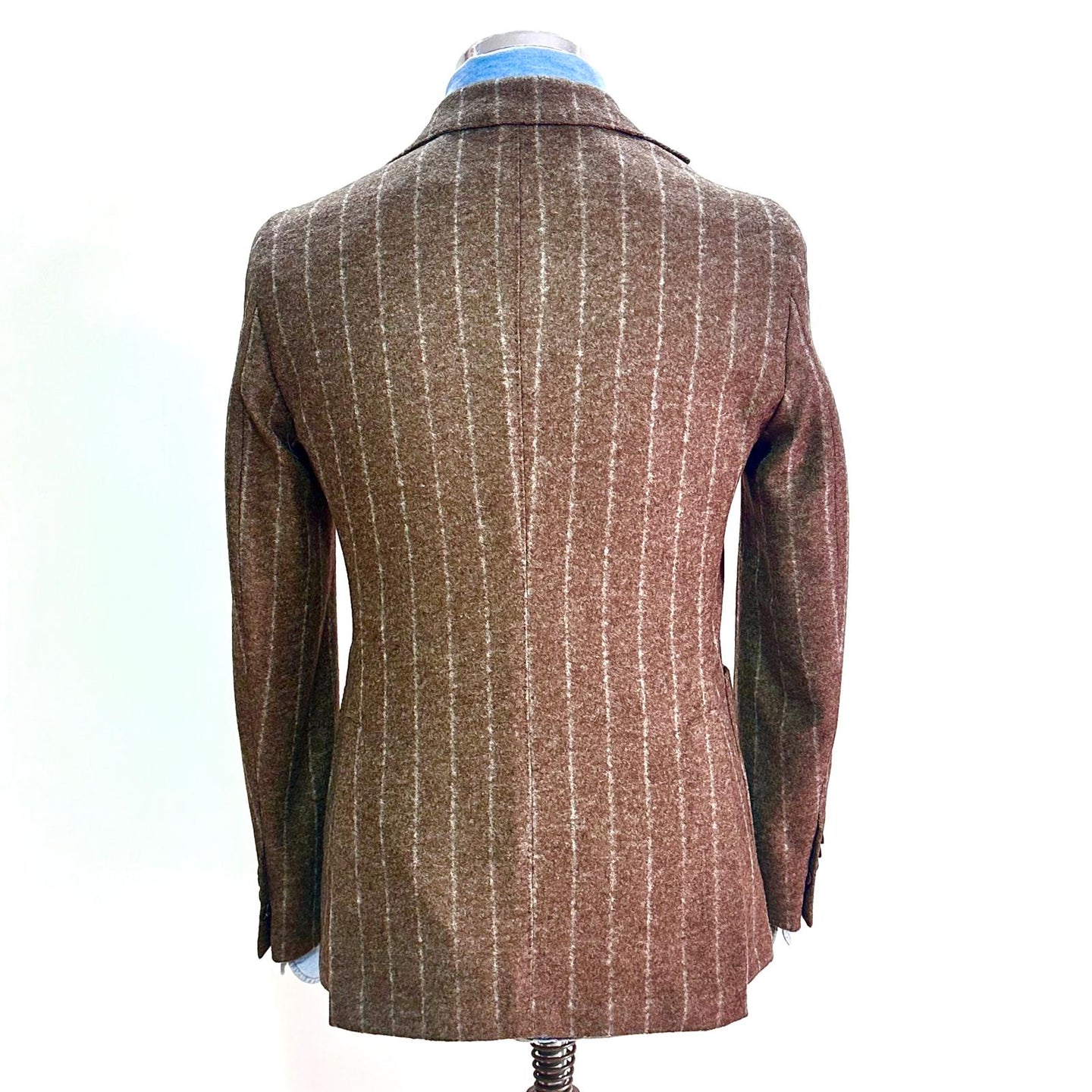 Giacca in jersey gessato marrone – blazer uomo a due bottoni BRERAS